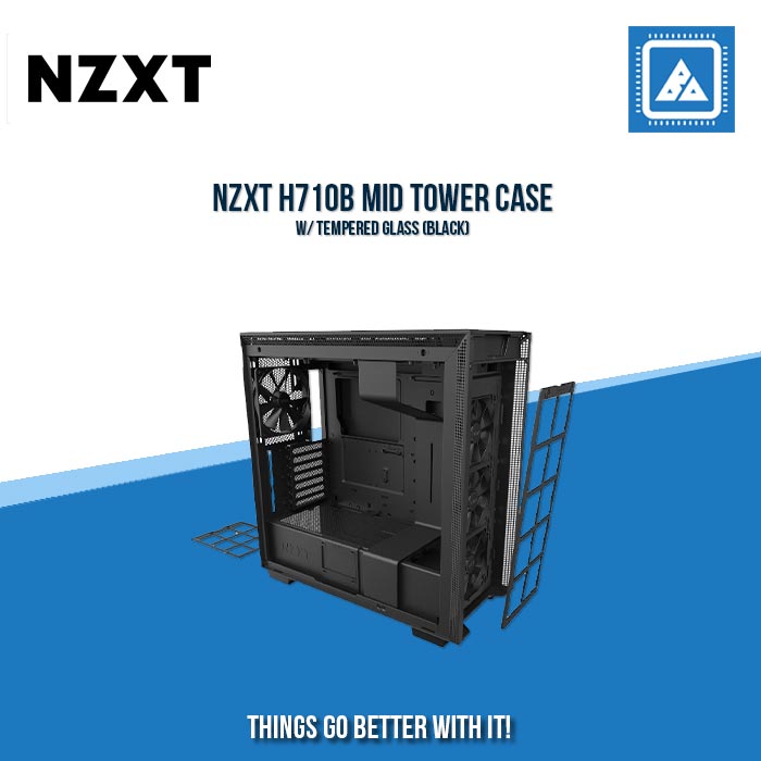 NZXT H710B MID TOWER CASE W/ TEMPERED GLASS (BLACK) NZXT H710B MID TOWER CASE W/ TEMPERED GLASS (BLACK)